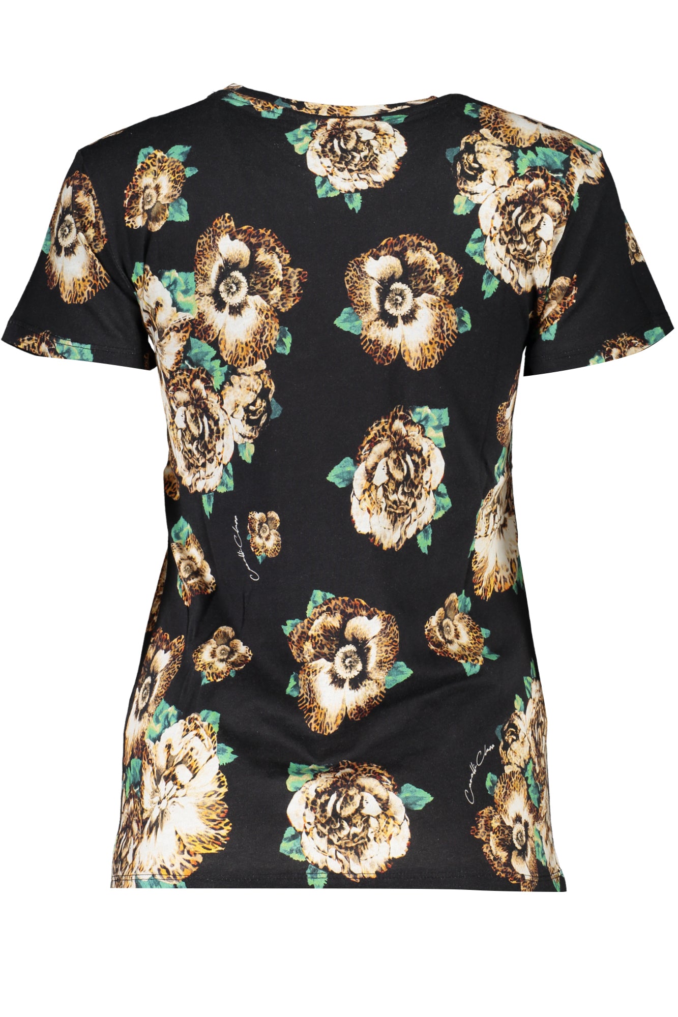 CAVALLI CLASS T-SHIRT DONNA MANICA CORTA NERO