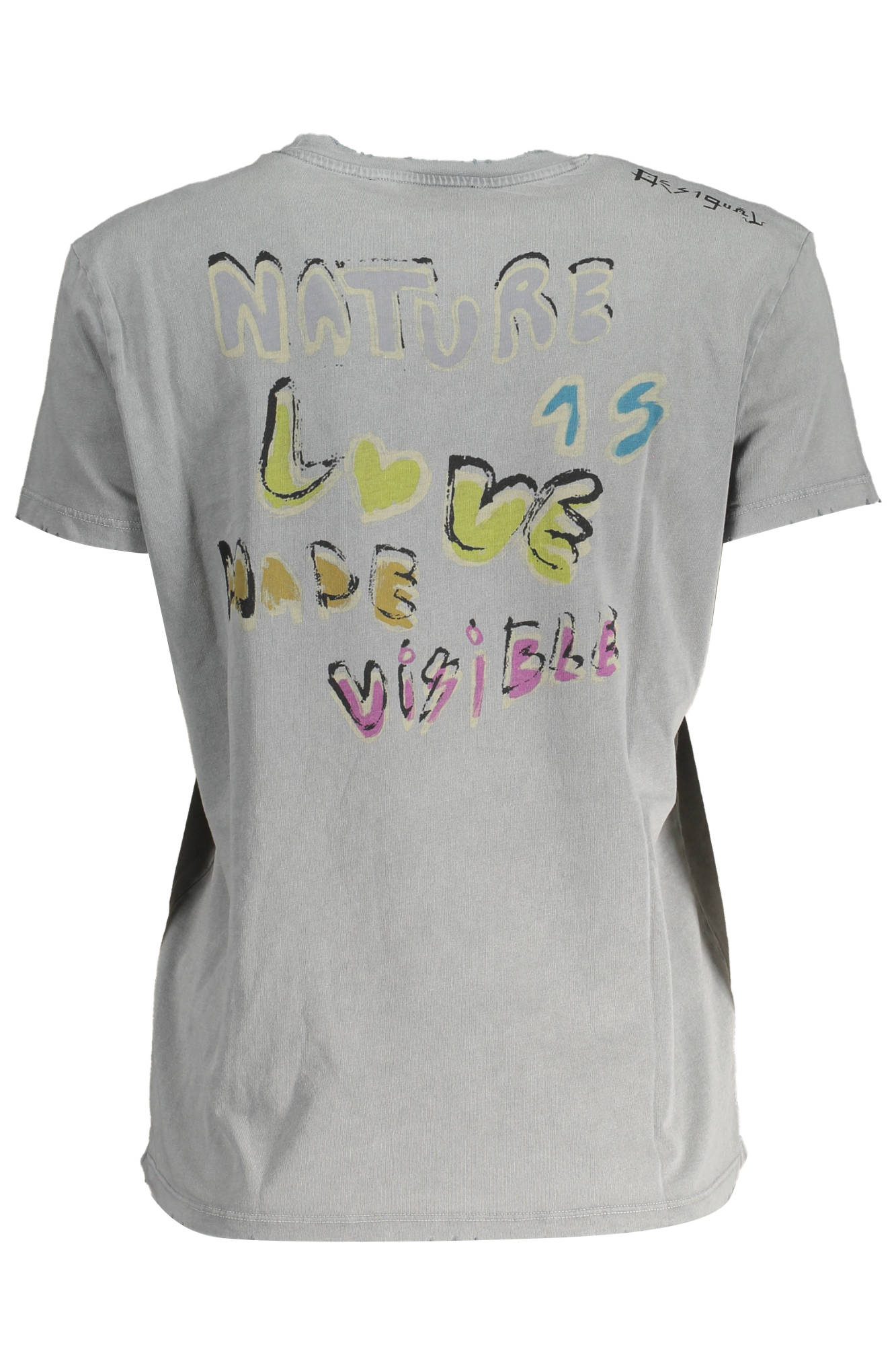 DESIGUAL T-SHIRT DONNA MANICA CORTA GRIGIO