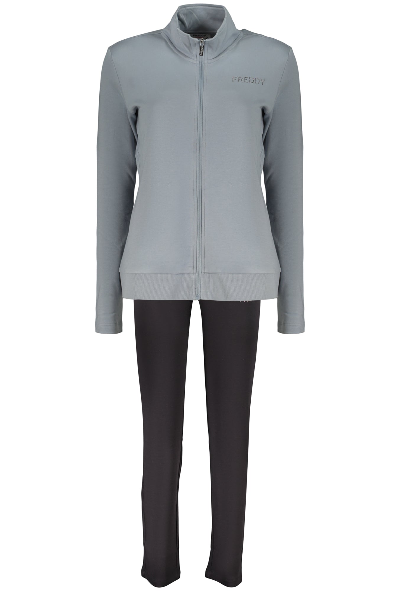 FELPA DONNA FREDDY AZZURRA CON ZIP