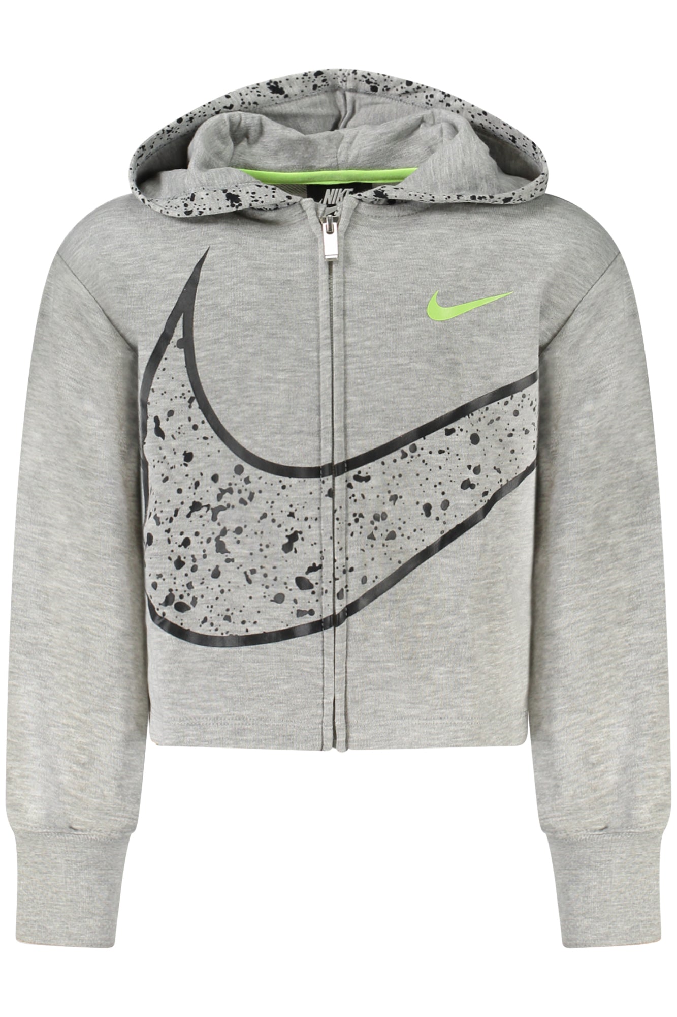 FELPA NIKE CON ZIP DA BAMBINA, GRIGIO