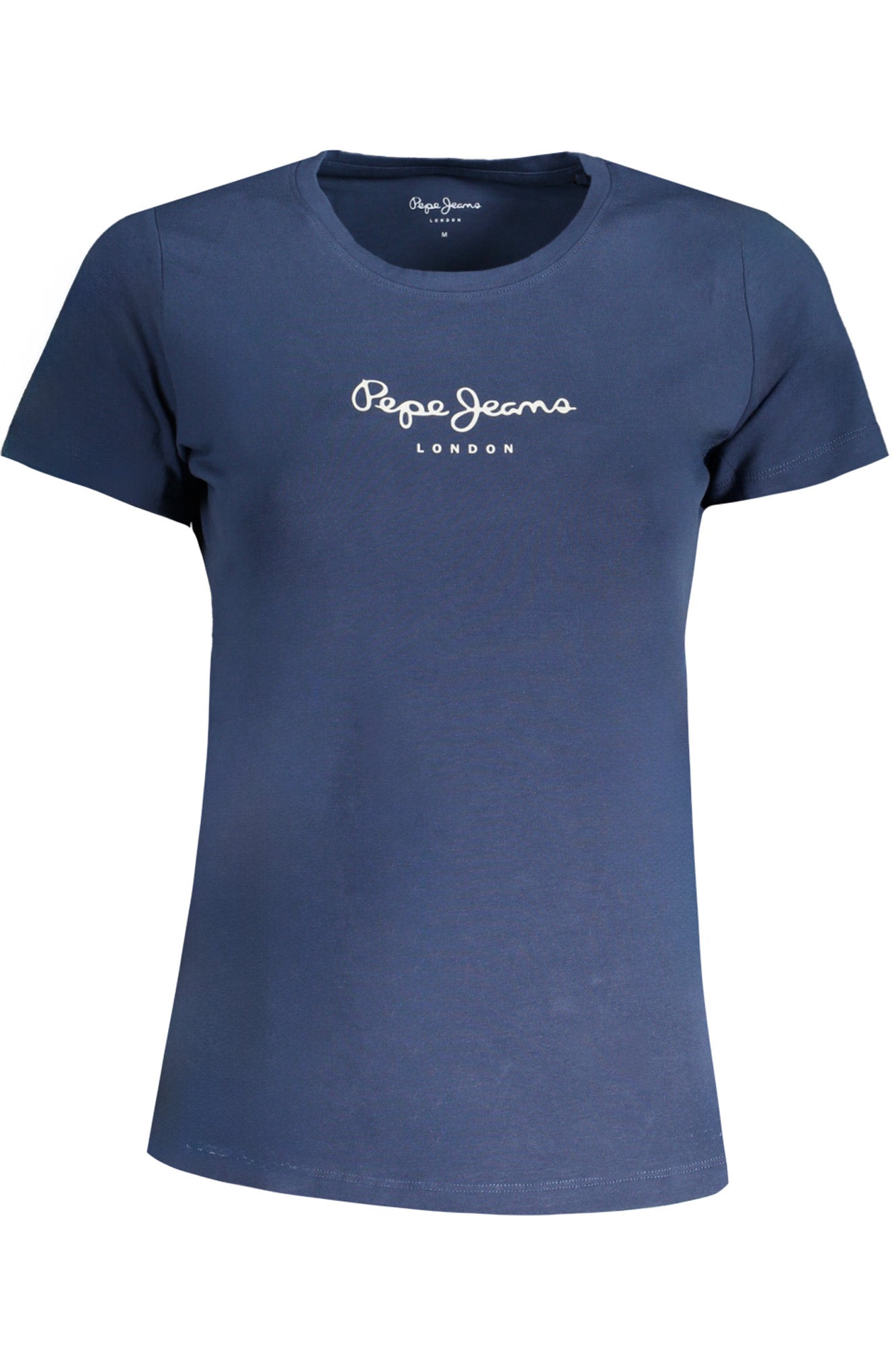T-SHIRT DONNA PEPE JEANS A MANICHE CORTE BLU