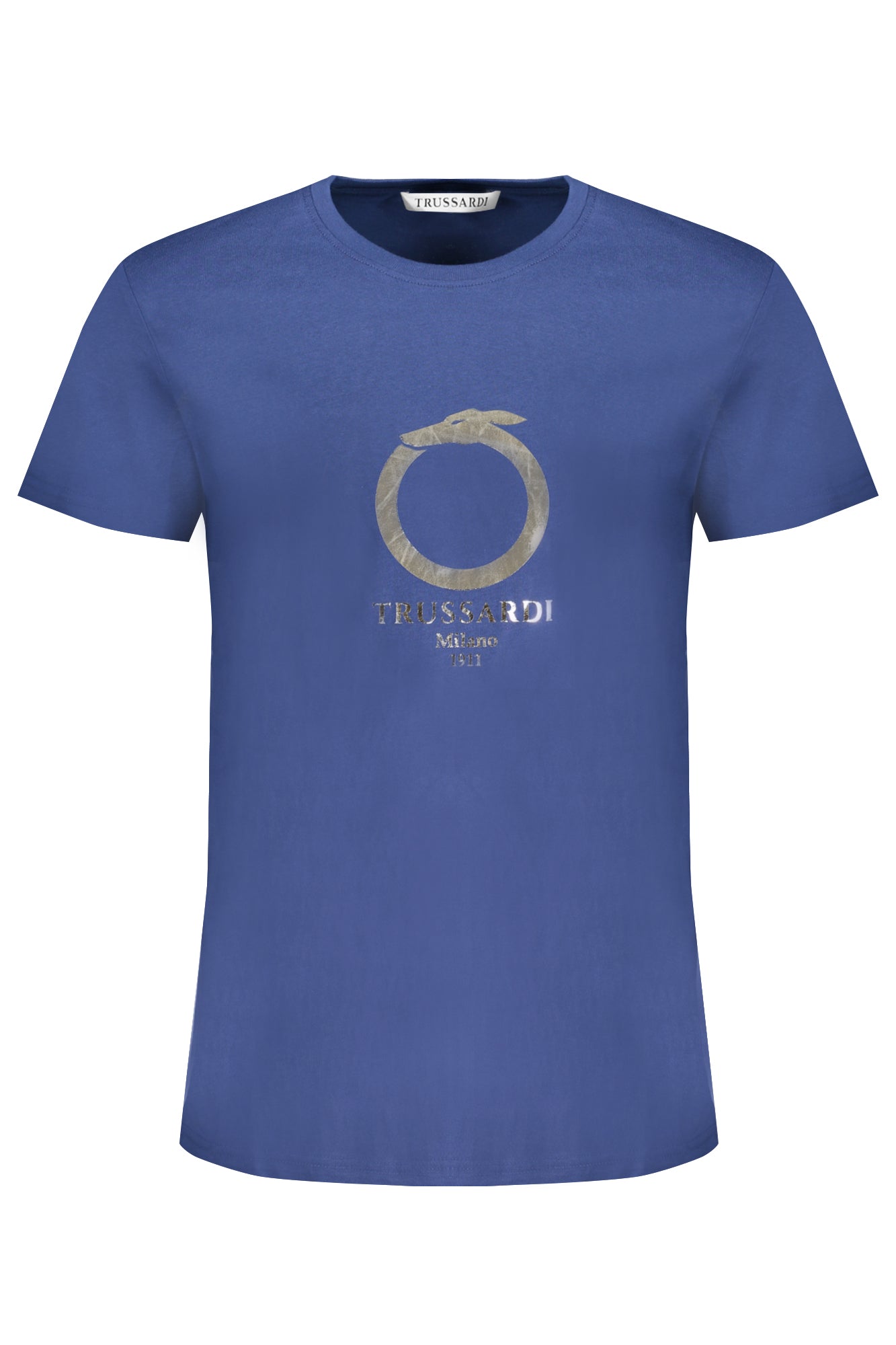 TRUSSARDI T-SHIRT A MANICHE CORTE DA UOMO BLU