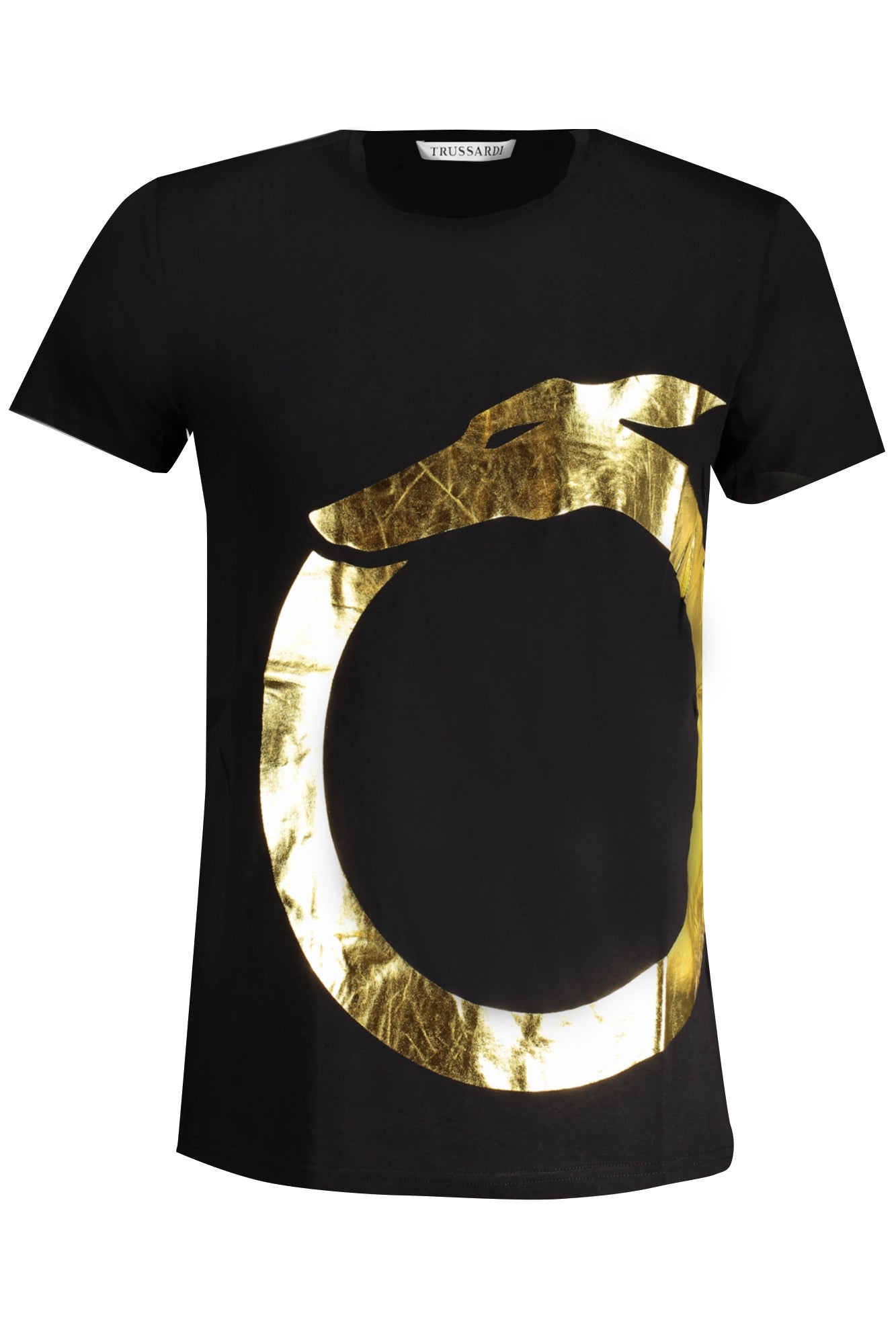 T-SHIRT A MANICHE CORTE DA UOMO TRUSSARDI NERO