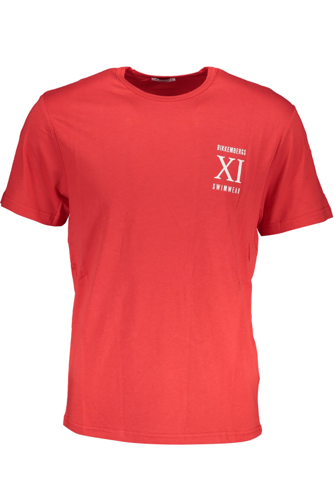 T-SHIRT BIKKEMBERGS DA UOMO A MANICHE CORTE ROSSO