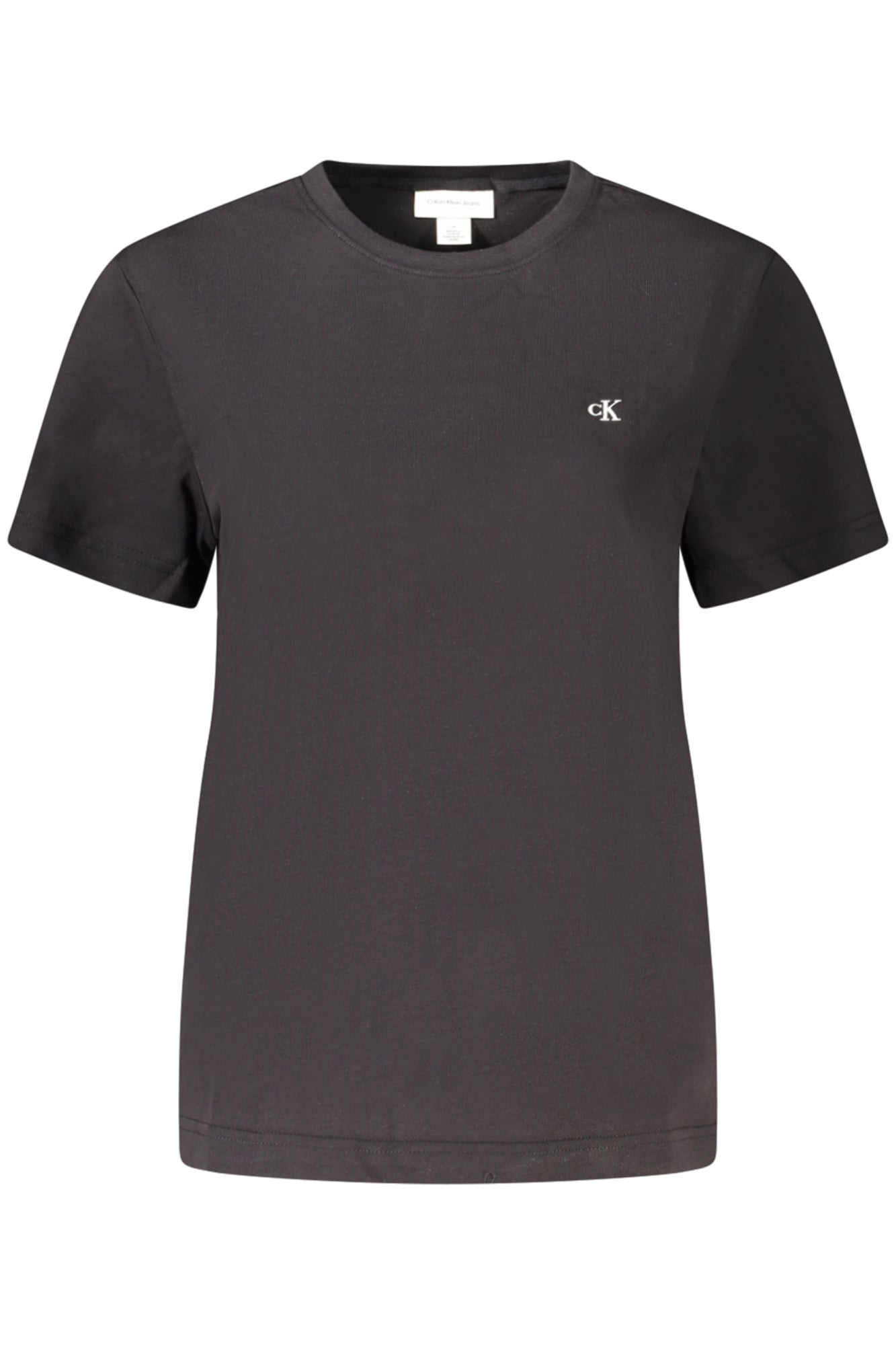 CALVIN KLEIN T-SHIRT A MANICHE CORTE DONNA NERO