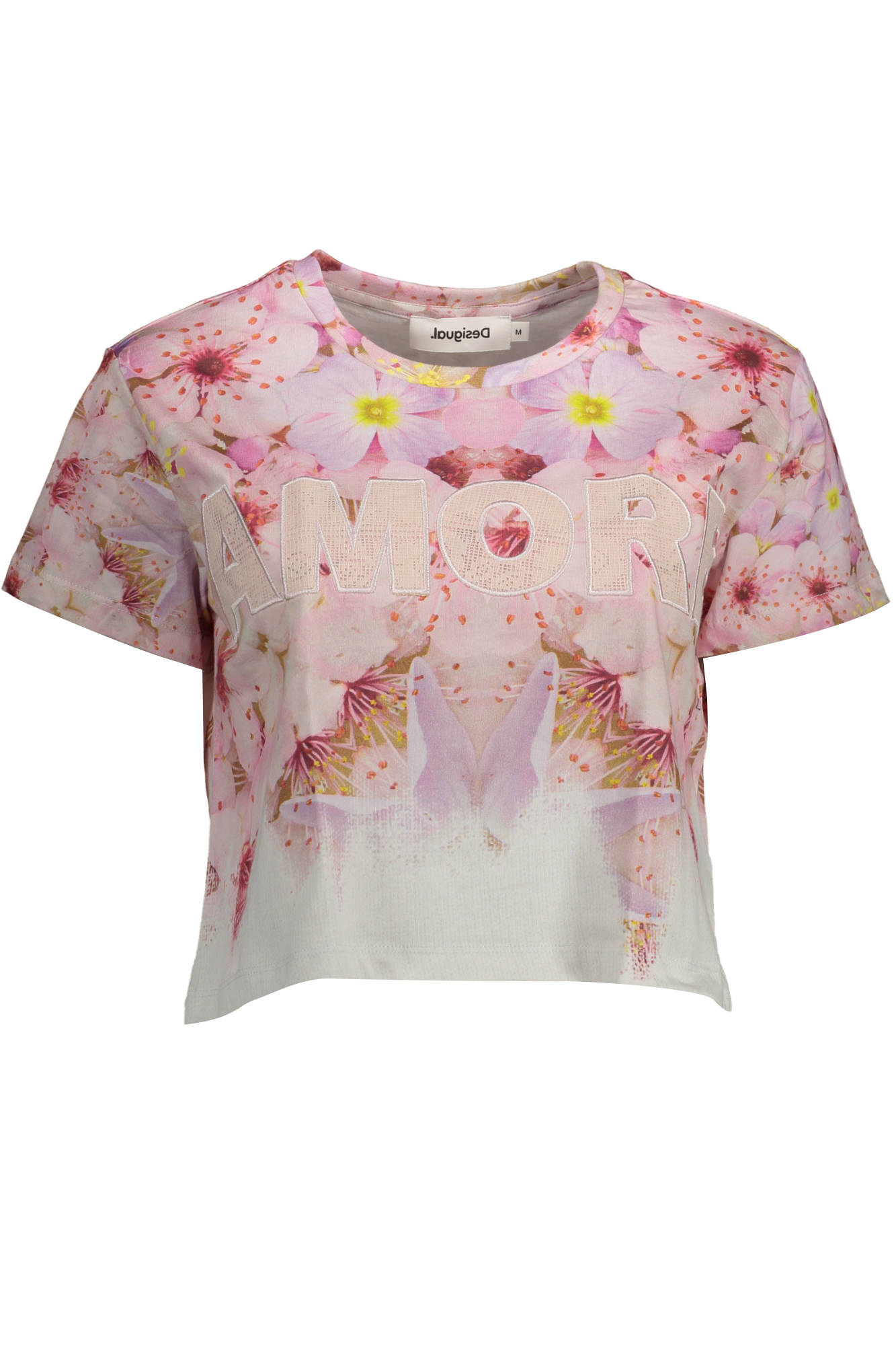 DESIGUAL MAGLIETTA DONNA MANICA CORTA ROSA