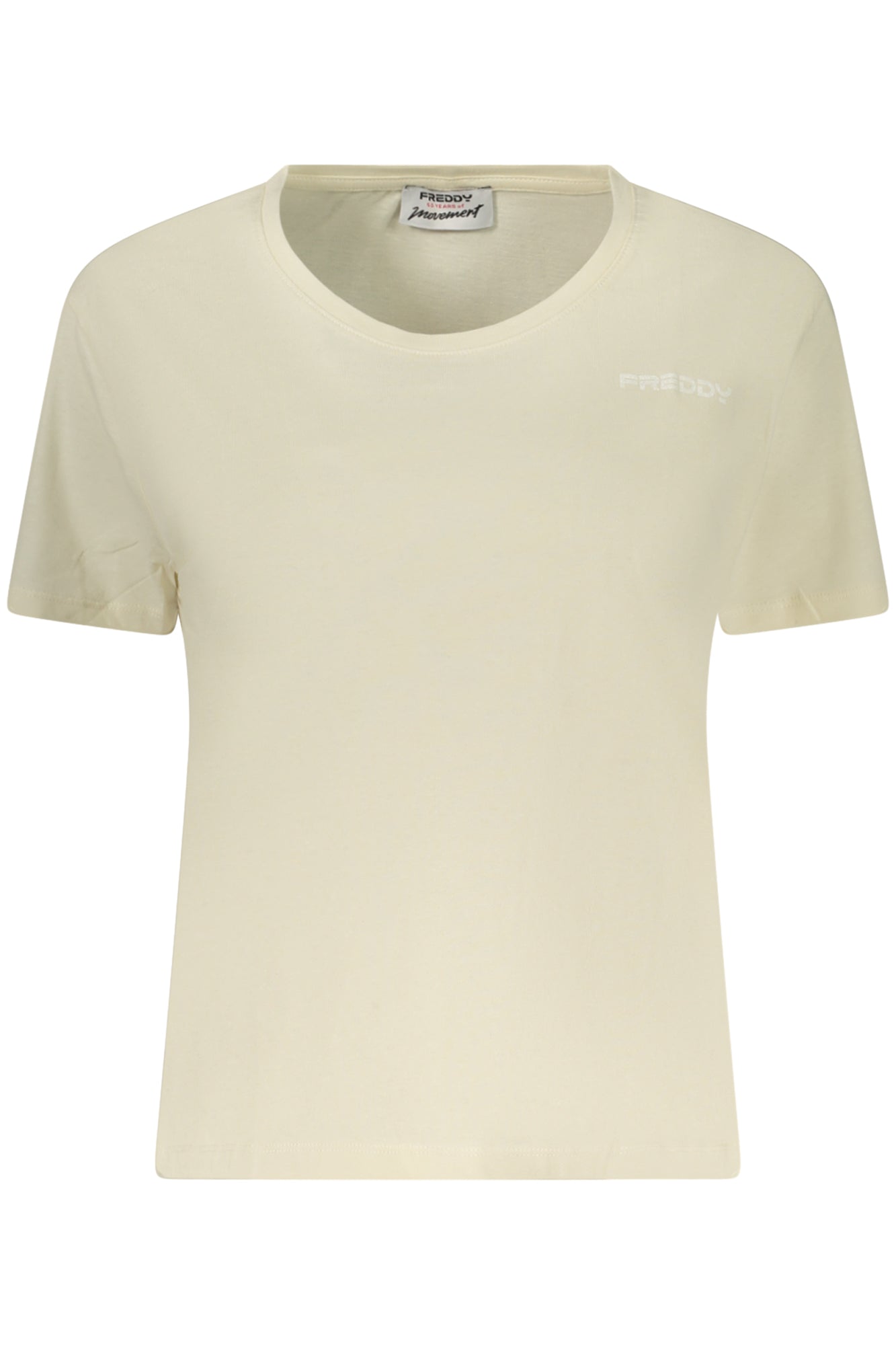 T-SHIRT DONNA FREDDY A MANICHE CORTE BEIGE