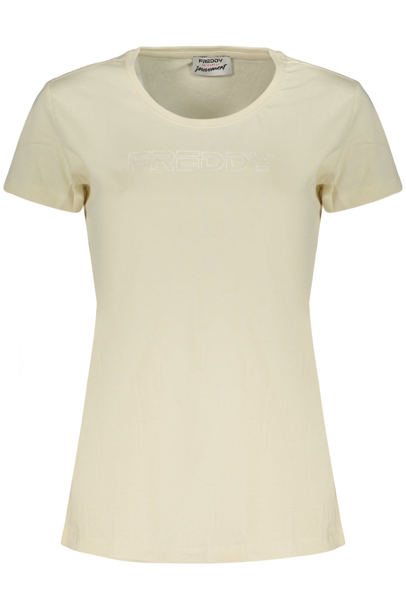 T-SHIRT DONNA FREDDY A MANICHE CORTE BEIGE