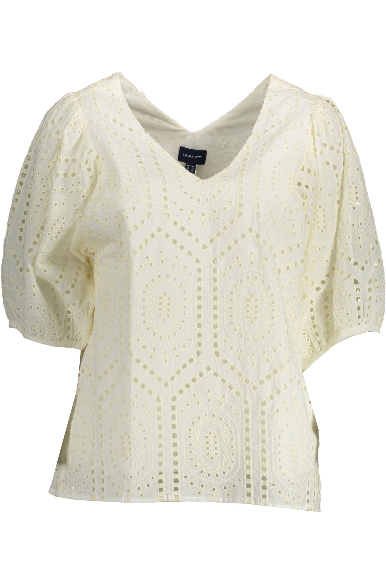 GANT T-SHIRT A MANICHE CORTE DA DONNA BIANCO