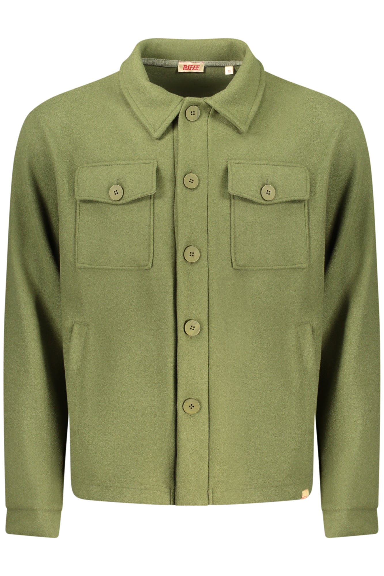 CAMICIA A MANICHE LUNGHE VERDE DA UOMO CON STAMPA FUCILI