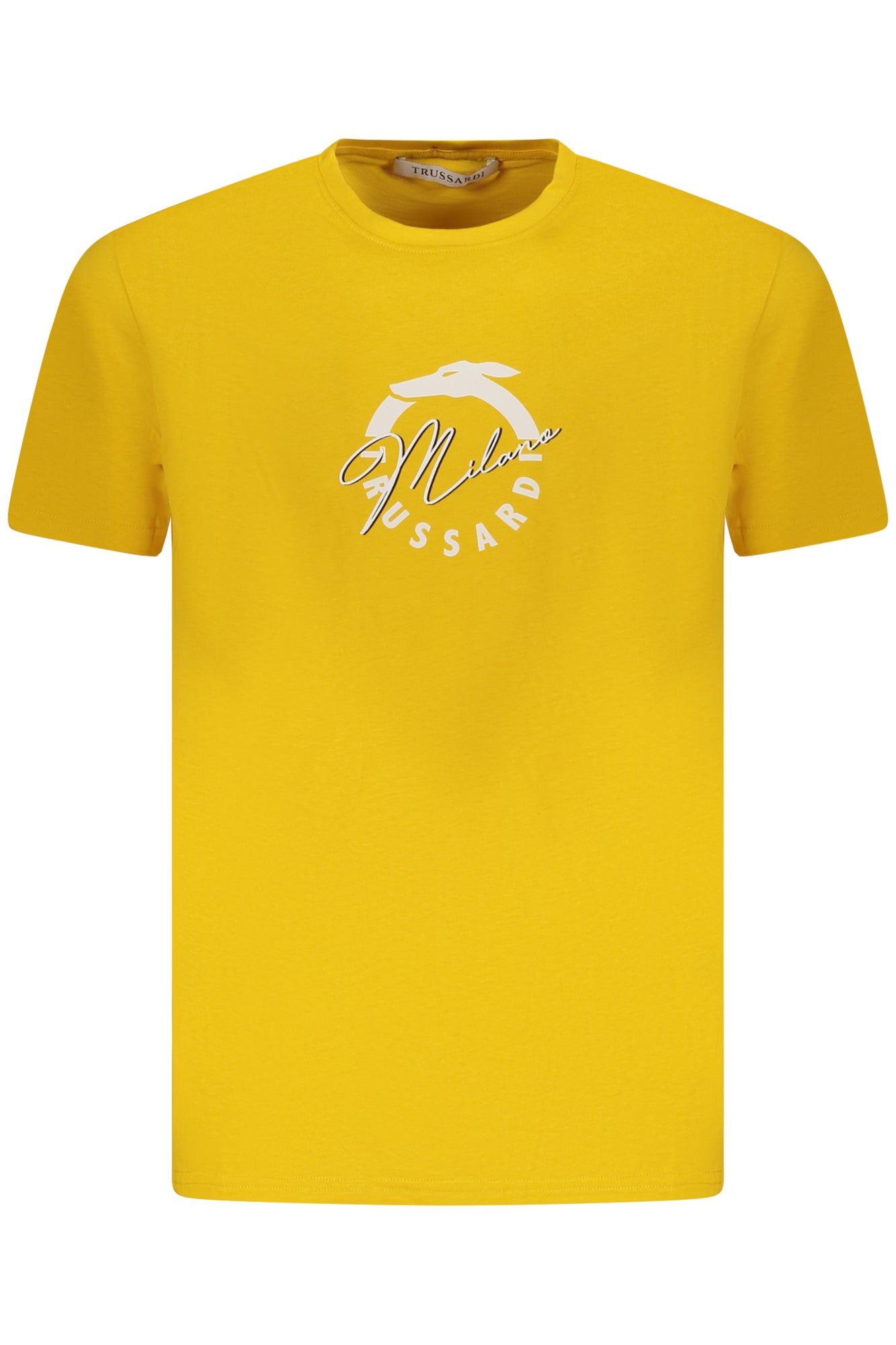 TRUSSARDI T-SHIRT UOMO A MANICHE CORTE GIALLO